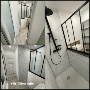 Photo de galerie - SDB Placo , enduit peinture , revêtement pvc , sanitaire 