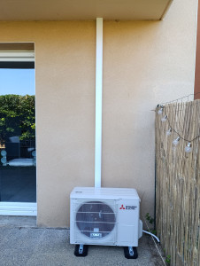 Photo de galerie - Installation d'une climatisation, appartement rez-de-chaussée.