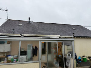 Photo de galerie - Changement de faîtage sur un toit en ardoises 