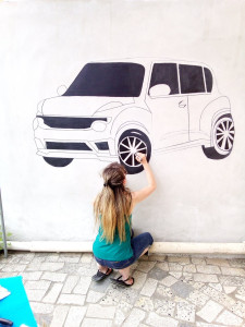 Photo de galerie - Peint à la main sur grand mur extérieur