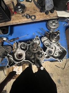 Photo de galerie - Démontage et remplacement boîte de vitesses moteur minarelli AM6 