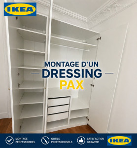 Photo de galerie - Montage d’un dressing pax