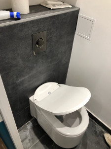 Photo de galerie - Installation de toilette auto lavante GROHE 