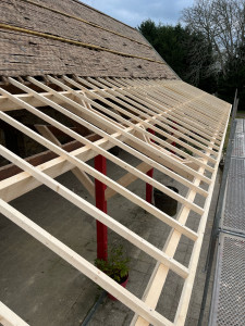 Photo de galerie - Création d’une Casquette sur un carport 