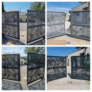 Photo de galerie - Mise en peinture d'un portail avec primaire 