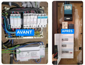 Photo de galerie - Un tableau électrique tétra/triphasé/mono remis aux normes
