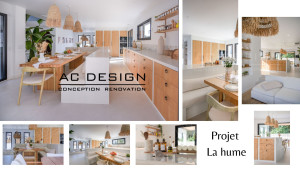 Photo de galerie - Cuisine et structure béton ciré à la hume