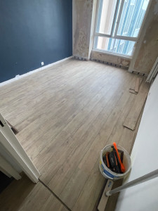 Photo de galerie - Pose d’une chambre je parquet 