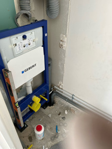Photo de galerie - Pose de wc suspendu 