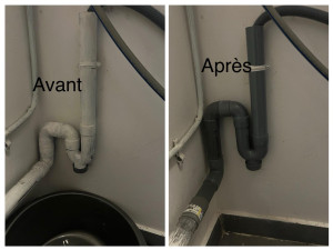 Photo de galerie - Remplacement syphon machine à laver 