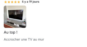 Photo de galerie - Installation d'une TV mural de 65