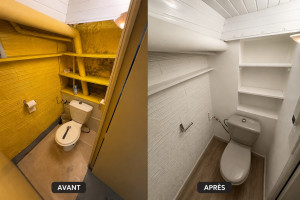 Photo de galerie - Remise à neuf du wc, plomberie Placo 