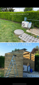 Photo de galerie - Construction abris pour installation piscine 