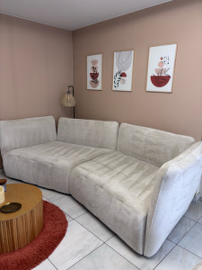 Photo de galerie - Nettoyage de canapé en tissus doux 