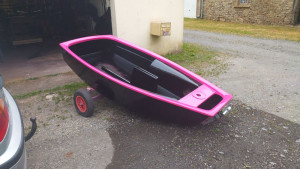 Photo de galerie - Rénovation d'un optimist personnalisé pour un petit gars de 4 ans 