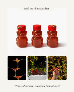Photo de galerie - Miel en pot Winnie l’ourson pour les enfants et leur anniversaire 