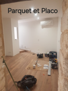 Photo de galerie - Parquet,  placo , peinture...