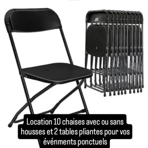 Photo de galerie - Location 10 chaises avec ou sans housse pour événement ponctuel