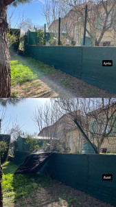 Photo de galerie - Avant / Après : réparation d’une clôture