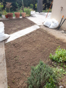 Photo de galerie - Aménagement de ce jardin. Si vous avez besoin d'un coup de main pour vos espaces verts, n'hésitez pas à me contacter !