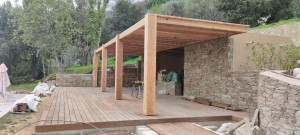 Photo de galerie - Création pergola et terrasse bois 