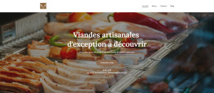 Photo de galerie - Création d’un site vitrine pour une boucherie, réalisée par moi-même lors d’un projet d’étude avec un client réel. Contactez-moi si vous souhaitez le même pour votre activité.