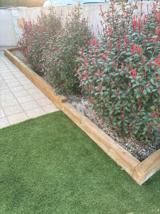 Photo de galerie - Pose de poutre bois 