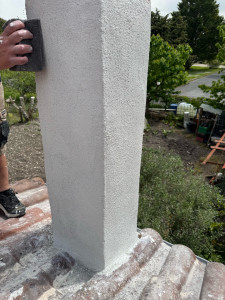 Photo de galerie - Voici une photo après l’enduit réalisé