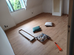 Photo de galerie - Pose parquet.