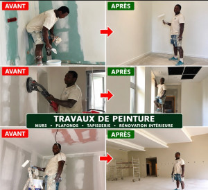 Photo de galerie - SPEED BINTOU DIABY est une entreprise spécialisée dans les travaux de peinture et de rénovation intérieure, composée d'une équipe d'artisans professionnels et polyvalents. peinture intérieure et extérieure, rénovation complète