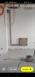 Photo de galerie - Pose et raccordement radiateur en acier 