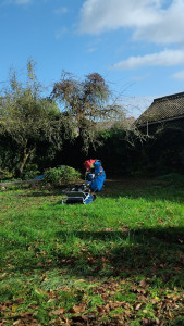 Photo de galerie - Broyage de branche, tonde avec la tondeuse à marteaux 
chantier particulier 