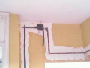 Photo de galerie - Passage de gaines en encastrer pour boîte de derivation