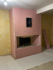 Photo de galerie - Habillage cheminée 