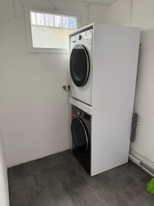 Photo de galerie - Montage + mise en place d’un meuble pour lave-linge/sèche-linge