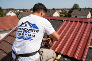 Photo de galerie - Pose de couverture en bac acier 