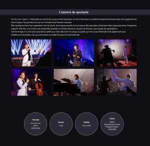 Photo de galerie - Site vitrine spectacle 