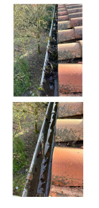 Photo de galerie - Avant après d’un nettoyage de gouttière que j’ai pu effectuer  