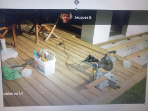 Photo de galerie - Terrasse bois sur dalle béton. 
Peut être faite sur plots réglables. 