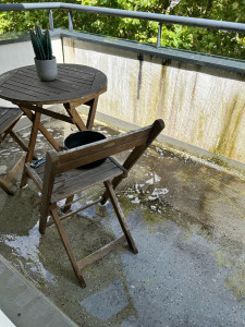 Photo de galerie - Nettoyage du balcon . Avant 