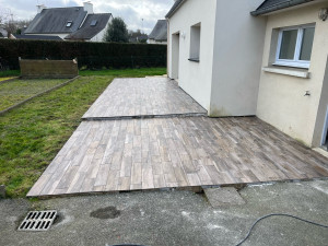 Photo de galerie - Création d’une terrasse en carrelage