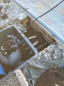 Photo de galerie - Changement canalisation skimmer