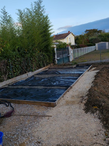 Photo de galerie - Création d'une chape de 28m2
