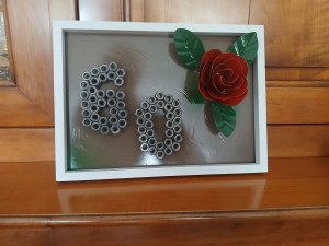 Photo de galerie - Tableau métal pour anniversaire
