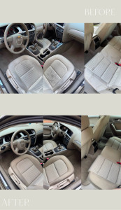 Photo de galerie - ? Avant : Intérieur fatigué par le quotidien Après : Voiture rafraîchie, prête à repartir !