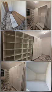 Photo de galerie - Pose de dressing 4 mètre de long avec soins  