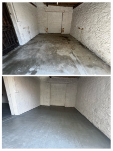 Photo de galerie - Peinture complète des murs et application d’une peinture de sol spécifique.