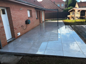Photo de galerie - Pose Carrelage terrasse extèrieur