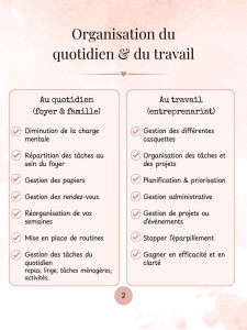 Photo de galerie - Organisation du quotidien, de la maison et du travail