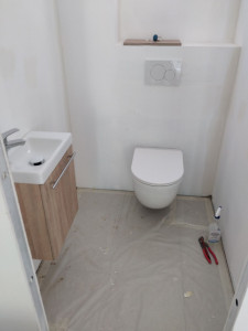 Photo de galerie - Pose WC et lave main complet 